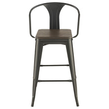 Load image into Gallery viewer, Cavalier 3-piece Square Bar Table Set Dark Elm and Black