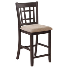 Load image into Gallery viewer, Lavon Lattice Back Counter Stools Tan and Espresso (Set of 2)