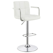 Load image into Gallery viewer, Palomar Adjustable Height Bar Stool White and Chrome