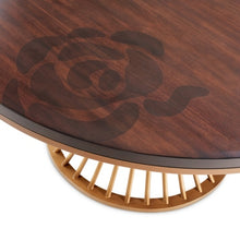Load image into Gallery viewer, AICO Furniture Camellia Field Round Dining Table in Warm Pecan