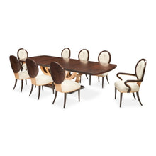 Load image into Gallery viewer, AICO Furniture Camellia Field Rectangular Pedestal Dining Table in Warm Pecan