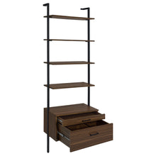 Load image into Gallery viewer, Owens 96-inch 4-shelf Storage Wall Bookshelf Walnut
