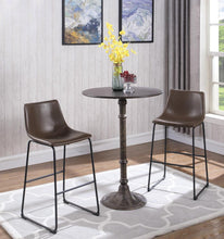 Load image into Gallery viewer, Michelle Armless Bar Stools Two-tone Brown and Black (Set of 2)