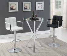 Load image into Gallery viewer, Palomar Adjustable Height Bar Stool Black and Chrome