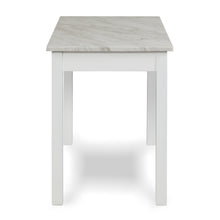 Load image into Gallery viewer, CELESTE DESK W/WHITE/GRAY FAUX MARBLE TOP-WHITE BASE
