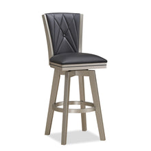 Load image into Gallery viewer, BERKELY 30" SWIVEL BAR STOOL-BLACK/PLATINUM