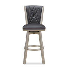 Load image into Gallery viewer, BERKELY 30" SWIVEL BAR STOOL-BLACK/PLATINUM