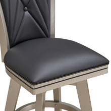 Load image into Gallery viewer, BERKELY 24" SWIVEL COUNTER STOOL-BLK/PLATINUM