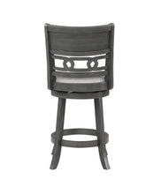 Load image into Gallery viewer, GIA 24" SWIVEL COUNTER STOOL-GRAY W/GRAY FABRIC SEAT