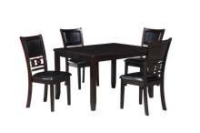 Load image into Gallery viewer, GIA 5PC 48" RECT. DINING TABLE & 4 CHAIRS-EBONY