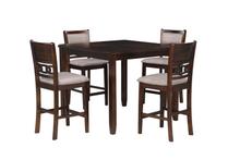 Load image into Gallery viewer, GIA 5PC 42" SQUARE COUNTER TABLE & 4 CHAIRS-CHERRY