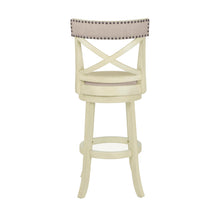 Load image into Gallery viewer, YORK 29" BAR STOOL-ANT WHITE W/FABRIC SEAT