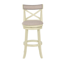 Load image into Gallery viewer, YORK 29" BAR STOOL-ANT WHITE W/FABRIC SEAT