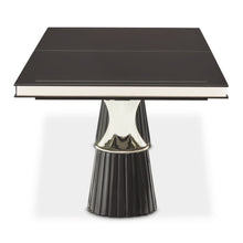 Load image into Gallery viewer, AICO Furniture Carmela Pedestal Dining Table in Glossy Charcoal Sand