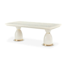 Load image into Gallery viewer, AICO Furniture Lisbon Double Pedestal Dining Table in Silken Matte Cream image