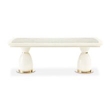 Load image into Gallery viewer, AICO Furniture Lisbon Double Pedestal Dining Table in Silken Matte Cream