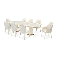 Load image into Gallery viewer, AICO Furniture Lisbon Double Pedestal Dining Table in Silken Matte Cream