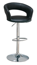 Load image into Gallery viewer, Barraza 29&quot; Adjustable Height Bar Stool Black and Chrome
