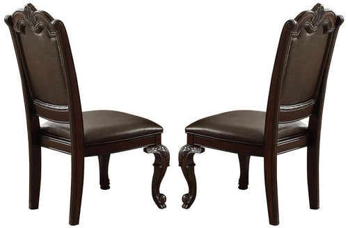 Crown Mark Kiera Dining Side Chair in Rich Brown (Set of 2) image