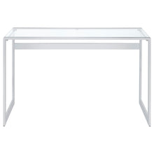 Load image into Gallery viewer, Hartford Glass Top Writing Desk Chrome
