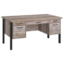 Load image into Gallery viewer, Samson 4-drawer Office Desk Weathered Oak
