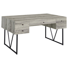 Load image into Gallery viewer, Analiese 4-drawer Writing Desk Grey Driftwood
