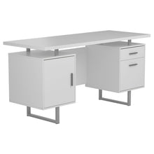 Load image into Gallery viewer, Lawtey Floating Top Office Desk White Gloss
