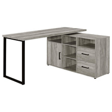 Load image into Gallery viewer, Hertford L-shape Office Desk with Storage Grey Driftwood
