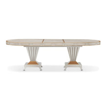 Load image into Gallery viewer, AICO Furniture St. Charles Double Pedestal Dining Table in Dove Gray
