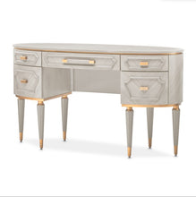 Load image into Gallery viewer, AICO Furniture St.Charles Vanity Desk with Mirror in Dove Gray
