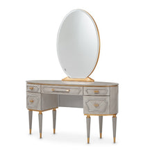 Load image into Gallery viewer, AICO Furniture St.Charles Vanity Desk with Mirror in Dove Gray image
