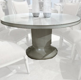 AICO Furniture La Marisia Round Dining Table in Creamy Pearl image