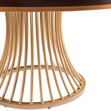 Load image into Gallery viewer, AICO Furniture Camellia Field Round Dining Table in Warm Pecan
