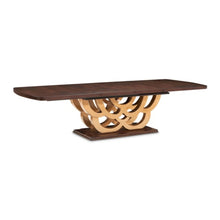 Load image into Gallery viewer, AICO Furniture Camellia Field Rectangular Pedestal Dining Table in Warm Pecan image
