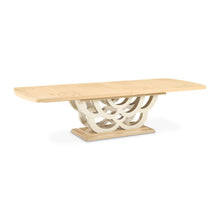 Load image into Gallery viewer, AICO Furniture Camellia Field Rectangular Pedestal Dining Table in Caramel image
