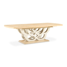 Load image into Gallery viewer, AICO Furniture Camellia Field Rectangular Pedestal Dining Table in Caramel
