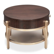 Load image into Gallery viewer, AICO Furniture Camellia Field Oval Cocktail Table in Warm Pecan
