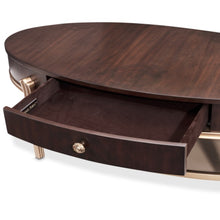 Load image into Gallery viewer, AICO Furniture Camellia Field Oval Cocktail Table in Warm Pecan
