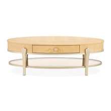 Load image into Gallery viewer, AICO Furniture Camellia Field Oval Cocktail Table in Caramel
