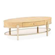 Load image into Gallery viewer, AICO Furniture Camellia Field Oval Cocktail Table in Caramel

