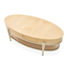 Load image into Gallery viewer, AICO Furniture Camellia Field Oval Cocktail Table in Caramel
