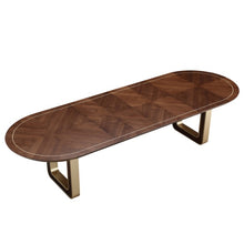 Load image into Gallery viewer, AICO Furniture Houston Oval Dining Table in Walnut
