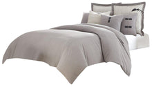 Load image into Gallery viewer, Fusion 8-pc King Duvet Set in Gray
