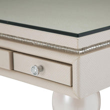 Load image into Gallery viewer, Glimmering Heights 2pc Writing Desk w/Glass Top in Ivory
