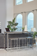 Load image into Gallery viewer, Cassidy 4-piece Rectangular Counter Height Set Dark Oak and Chrome
