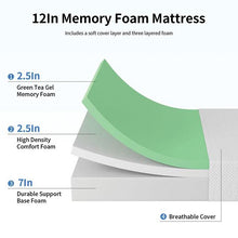 Load image into Gallery viewer, Forsythia 12&quot; Full Green Tea Gel Memory Foat
