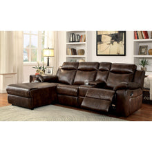 Load image into Gallery viewer, Hardy Brown Sectional w/ Console, Brown
