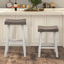 Load image into Gallery viewer, Biasca 24&quot; Stool (2/CTN) White, Brown, &amp; Black
