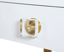 Load image into Gallery viewer, Abigail White / Gold Desk/Console
