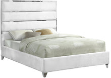 Load image into Gallery viewer, Zuma White Velvet King Bed
